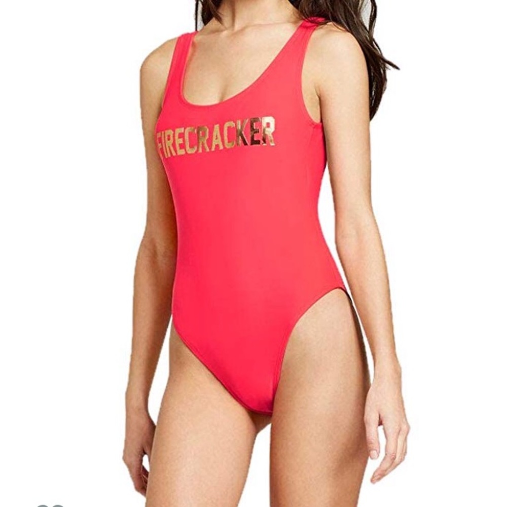Xhiliration firecracker one piece bathing suit
